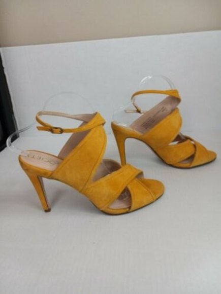 Sole Society Esme Spicy Mustard Suede Stiletto Heel Womens Sz 10 - Picture 4 of 12
